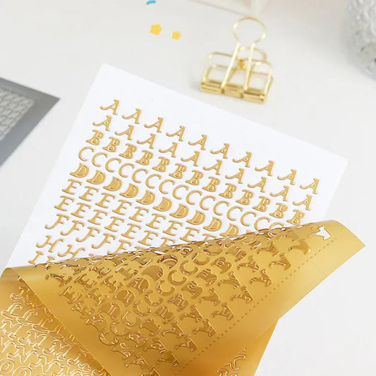 1 Sheets Journaling Stationery Stickers PVC Letter Number Greeting Card Decoration Scrapbooking School Supplies