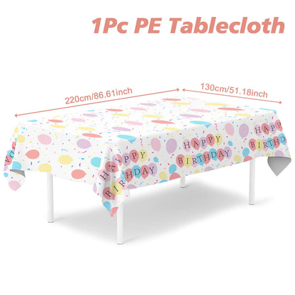 Purple Laser Disposale Tablecloth Happy Birthday Party Decoration Wedding Party Aluminum Film Table Cover Baby Shower Supplie