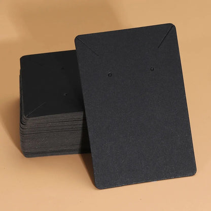 50pcs 6x9cm Necklace Earrings Ear Studs Packaging Card Blank Jewelry Display Card Kraft Paper Card For Jewelry Packaging - bl