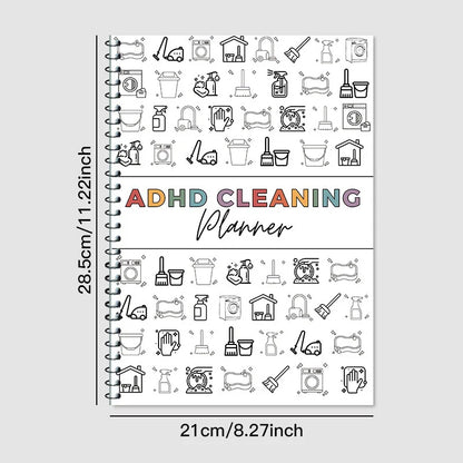 ADHD Cleaning Planner Bundle – Includes Home Cleaning Schedule, Weekly, Monthly, Year-Round Cleanliness Tips, Family Chore Ch