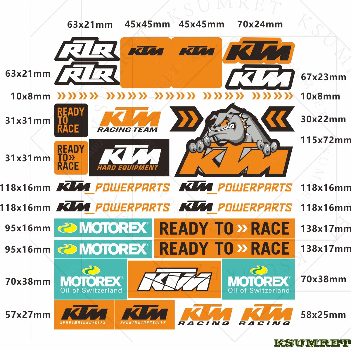 Vinyl For Ktm Motorcycle Sticker Decal - Style 8