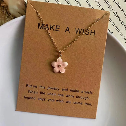Korean Fashion Choker Necklace for Women Girl Colorful Flower Design Pendant Necklace Cute Romantic Neck Jewelry