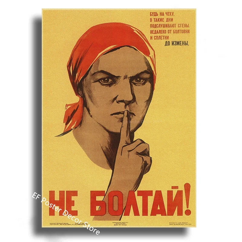 Vintage Stalin USSR CCCP Poster Poster Aesthetic Prints and Posters Wall Art Retro Painting Home Room Cafe Club Dorm Wall Dec