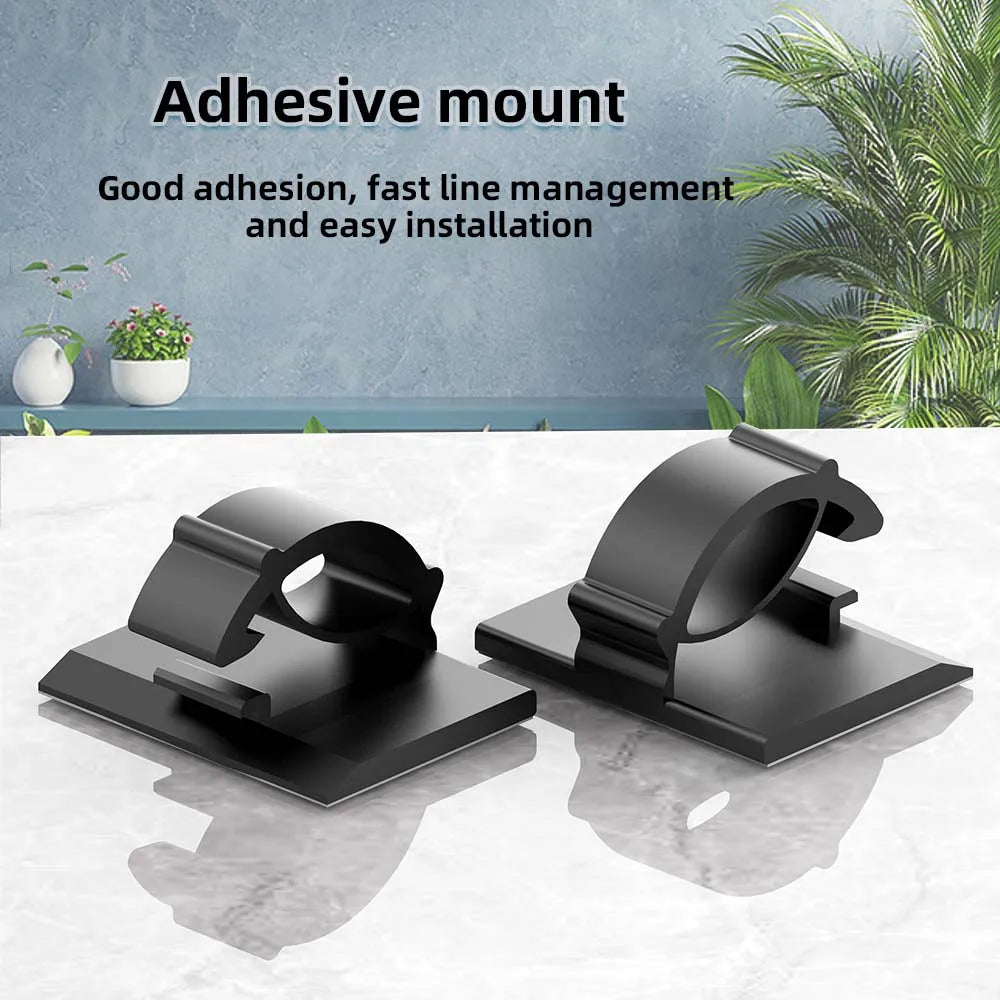 30pcs Cable Organizer Clips Cord Holder Desktop Workstation Wire Manager USB Charging Data Line Bobbin Winder Cable Managemen
