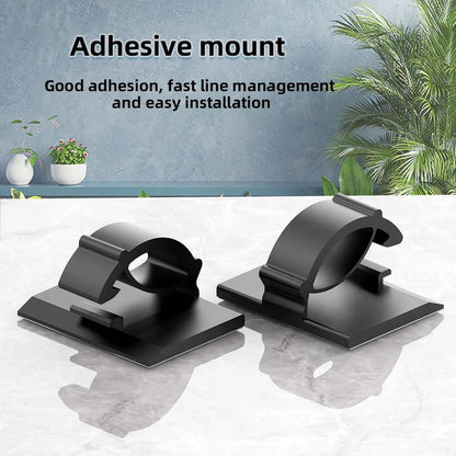30pcs Cable Organizer Clips Cord Holder Desktop Workstation Wire Manager USB Charging Data Line Bobbin Winder Cable Managemen