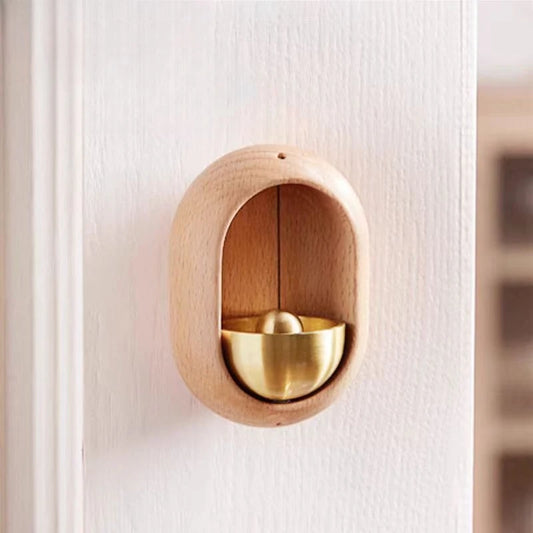 Magnetic Hanging Door Bell Wooden Doorbell Wind Chimes Beech Wood Shop Keeper Bells for Home & Business Door Opening Decorati