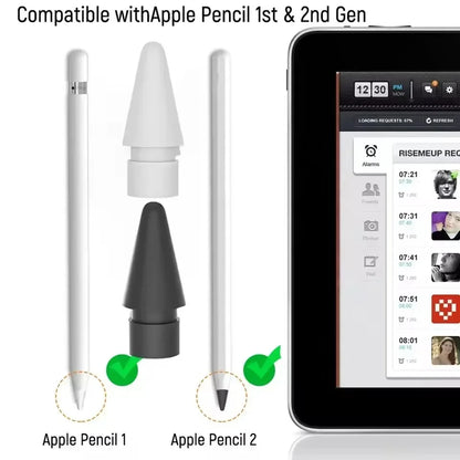 For Apple Pencil 1st/2nd Nibs Tip Replacement Silent Tablet Pen Nib Wear-resistant High Sensitivity for Apple IPencil Tip