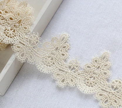 Width:6cm (2.40") High Quality DIY Pendant Handmade Clothing Lace Accessories Water Soluble Embroidery Lace Trims (ss-363) - 