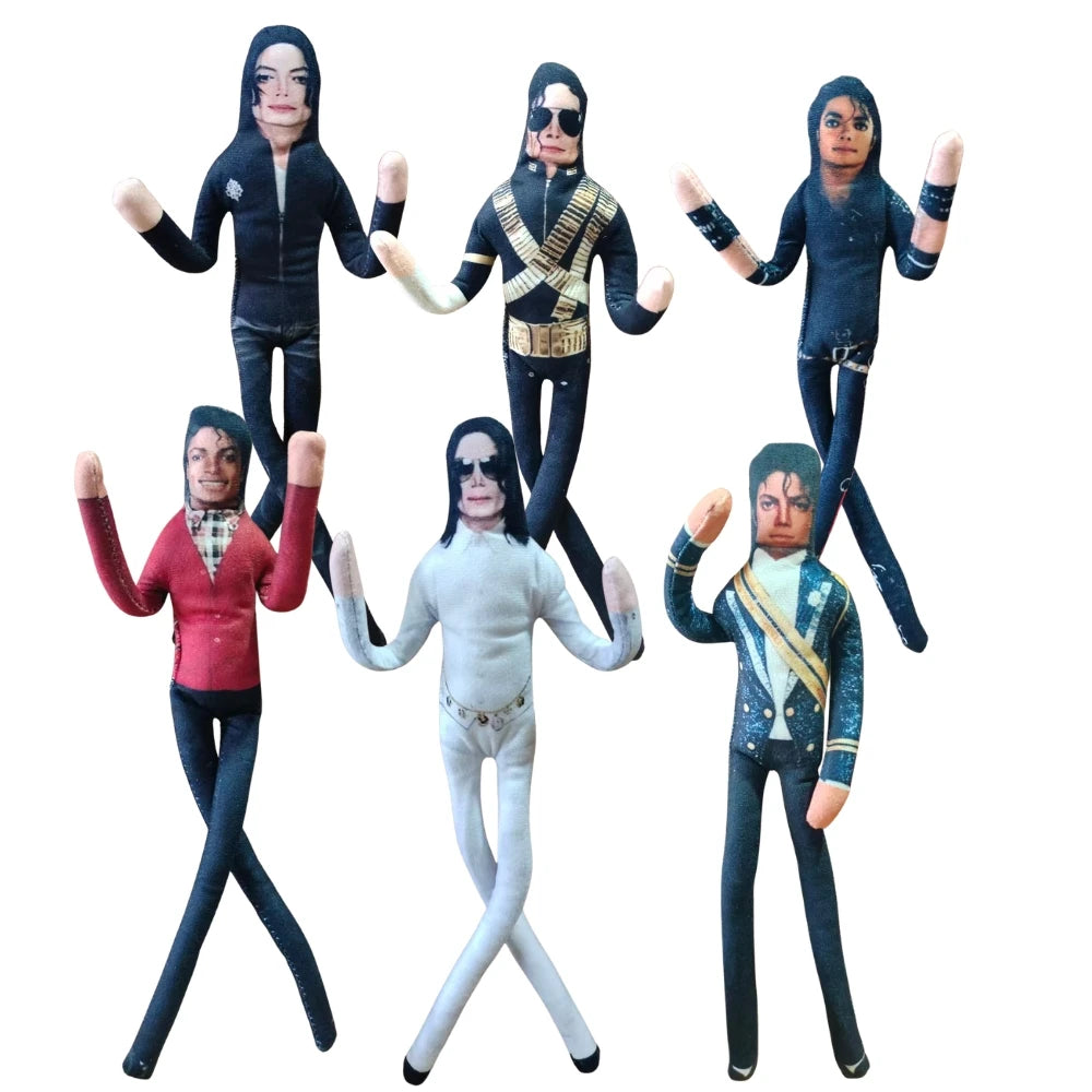 New Style Michael Jackson Cosplay Prop Doll Plush Stuffed Figure Dolls Room Decoration Abstract Joint Mobility Props Gift - 6