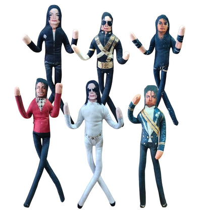 New Style Michael Jackson Cosplay Prop Doll Plush Stuffed Figure Dolls Room Decoration Abstract Joint Mobility Props Gift - 6