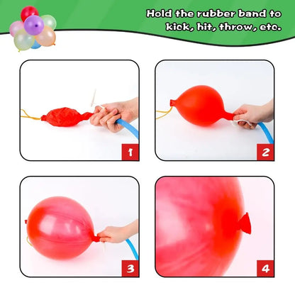 10Pcs Punch Balloons with Rubber Band 18inch Thicken Fun Ballon Birthday Party Baby Shower Kids Daily Games Wedding Decoratio