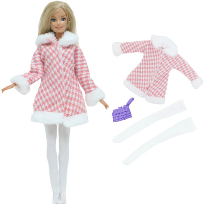 New Fashion Doll Dress Daily Outfit Girl Party Skirt Cute Mini Gown With Bag Clothes for 1/6 Doll DIY Accessories Baby Toys -