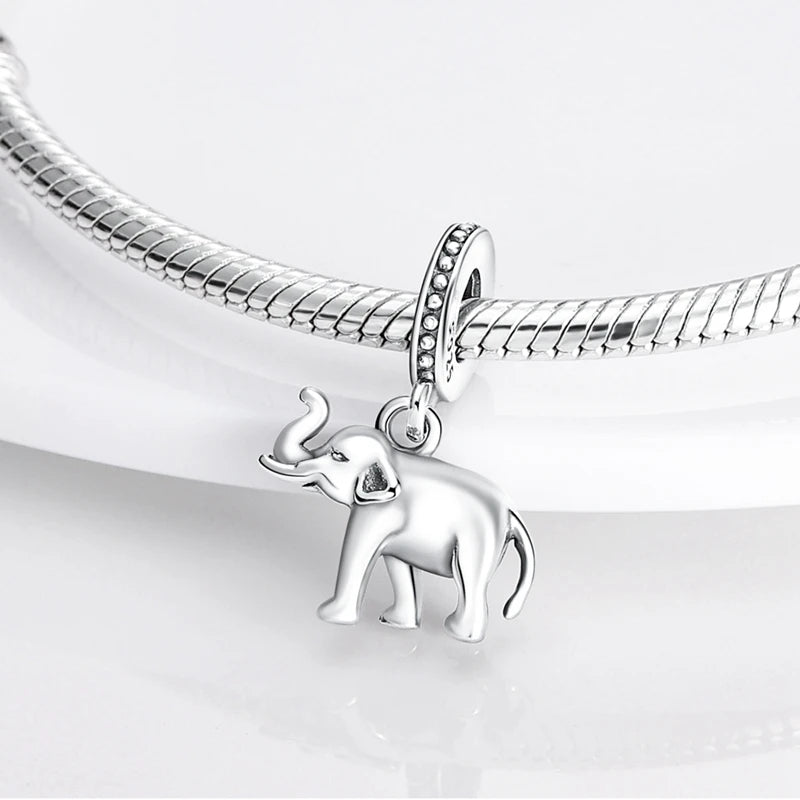 925 Sterling Silver Charms Beads Pendant Tree of Life Dog Elephant Love Heart Charm Fit Original Bracelet DIY Women Jewelry G