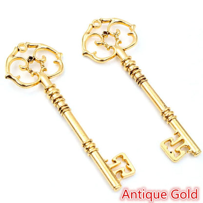 83x31mm 2pcs Bronze Green Gold Colors Antique silver color Plated Key Handmade Charms Pendant:DIY for bracelet necklace - Ant
