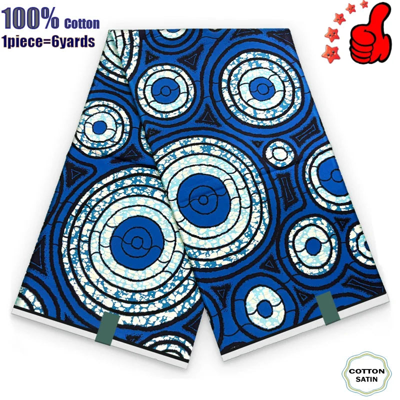 100% Cotton Soft Original Guaranteed Veritable African Real Wax Fabric Ghana Nigeria Style Ankara Wax Batik Fabric - 36