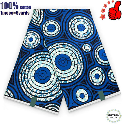 100% Cotton Soft Original Guaranteed Veritable African Real Wax Fabric Ghana Nigeria Style Ankara Wax Batik Fabric - 36