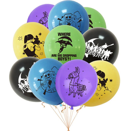 Video Game Fortnitions Birthday Party Decoration Cartoon Alpaca Llama Plate Tablecloth Baby Shower Kids Favors Party Supplies