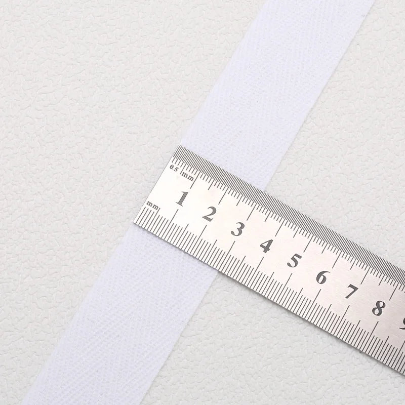 5yards 10/15/20/25/30/40/50mm Cotton Herringbone Webbing Tape Beige/White/Black High Tenacity Twill Binding Ribbon For Garmen