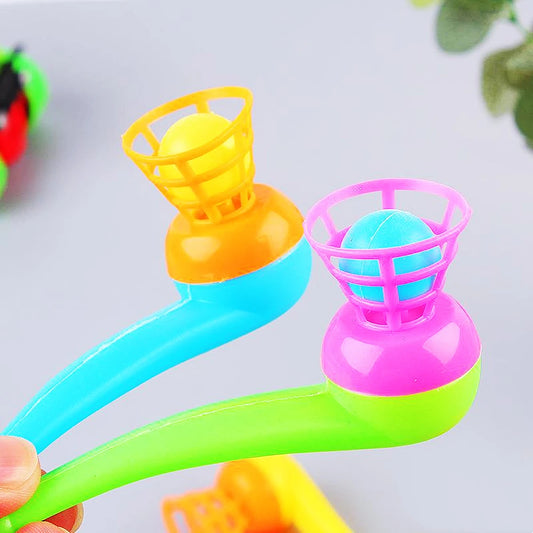 12Pcs Fun Magic Blowing Pipe Floating Ball Game Kids Birthday Party Favors Keepsakes Carnival Christmas Party Prizes Piñatas 