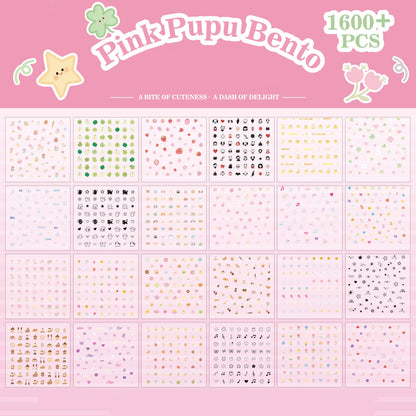 24 Mini Sticker Sheets for DIY Phone Case Decorations Minimalist Design Classic Color Combinations Adorable Stickers