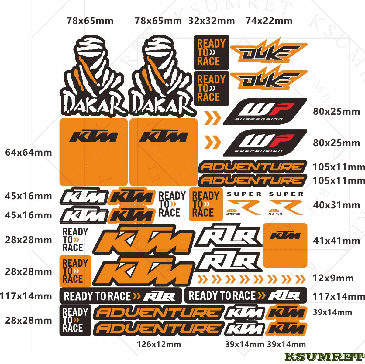 Vinyl For Ktm Motorcycle Sticker Decal - Style 2