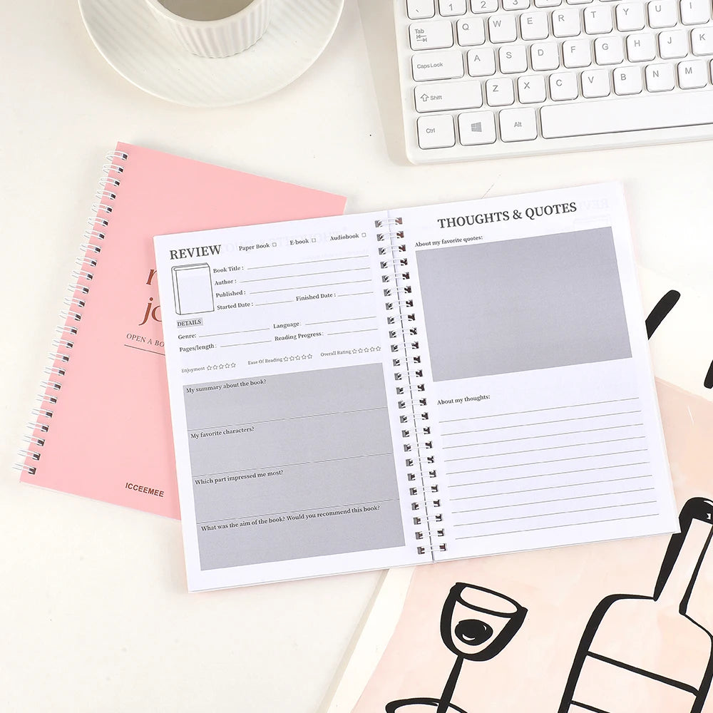 112 Pages Reading Log Journal Built-in Book Review Pages Planning Design For Reading Enthusiasts Students Teachers