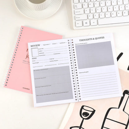 112 Pages Reading Log Journal Built-in Book Review Pages Planning Design For Reading Enthusiasts Students Teachers