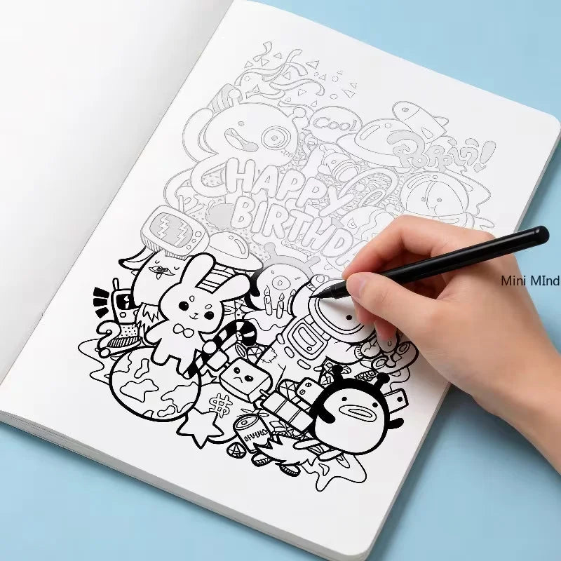 A sketchbook for copying and coloring with random patterns that are not repetitive. - 75pcs