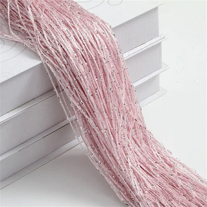 2M*1M String Curtain Panels Door Fly Screen Hanging Beaded Curtains Room Divider Net - pink