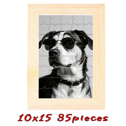 Customized Wooden Puzzles,Wooden Frames in Multiple Color Sizes,Custom Graduation Photo Puzzles as Creative Gifts - 10x15cm w