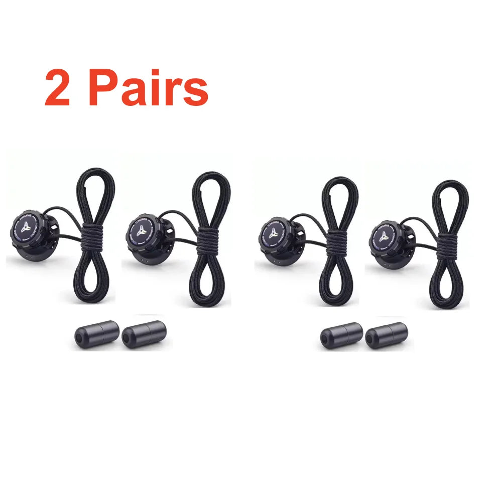 1/4 Pairs No-Tie Shoe Locks Rotating Buckles for Sports Outdoor Shoes Unisex Quick Adjust Design Pre-Installed Shoe Accessori