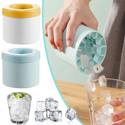 Silicone Ice Cube Mold Round Ice Bucket Summer Homemade DIY Refrigerator Freeze Ice Maker Creative Ice Cube Mold Barware Tool