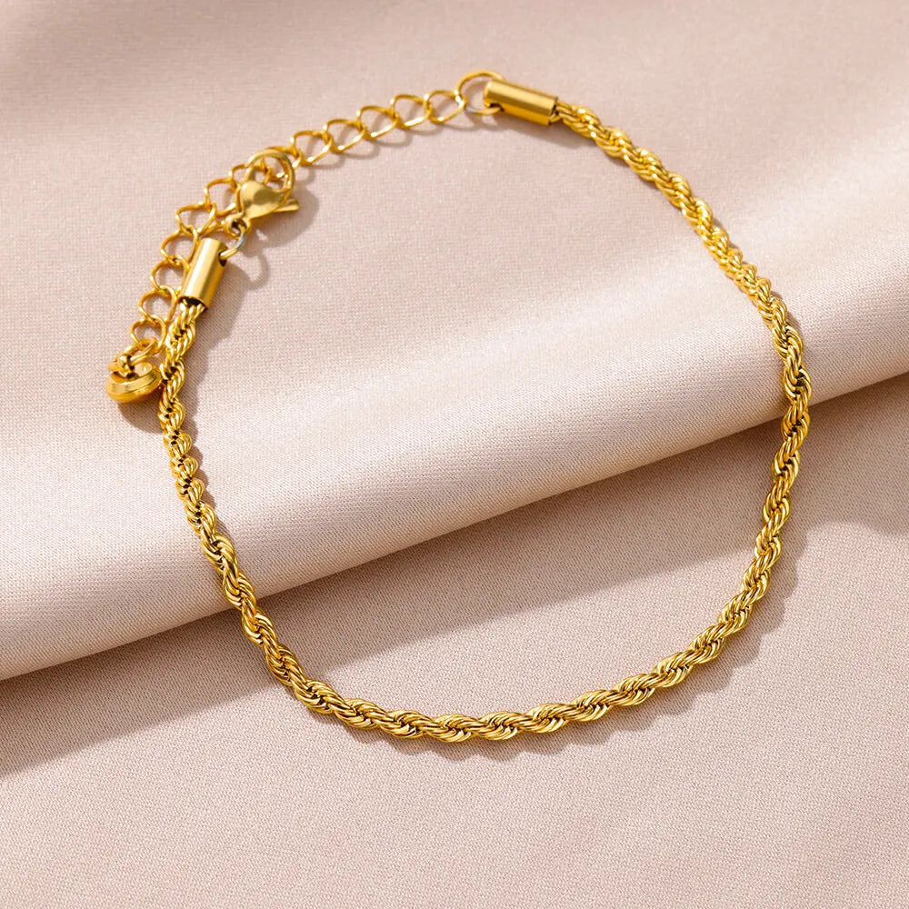 Anklets for Women Summer Beach Accessories Stainless Steel Imitation Pearl Chain Anklet Gold Color Leg Bracelets Bodychain Gi