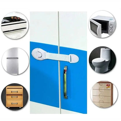 10pcs lot For Baby Furniture Door Drawer Lock Refrigerator Safety Locks Child Proof Infant Protector Brown Cabinet Safety Loc