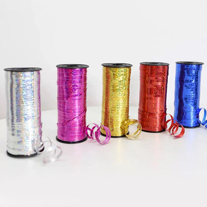 100Yards/Roll Glitter Curling Ribbons Balloon Ribbons Gift Wrap Ribbons for Crafts Christmas Birthday Wedding Party Decoratio