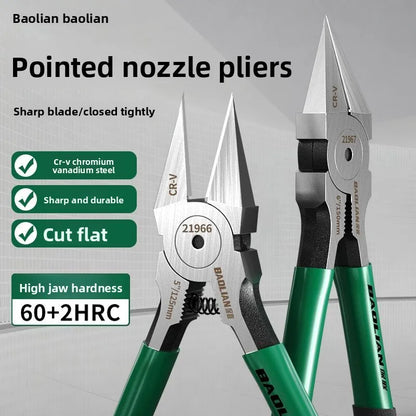 Baolian Industrial Grade Special Sharp Side Mouth Pliers,High Hardness Electrician Small Diagonal Pliers,Electrician Manual T