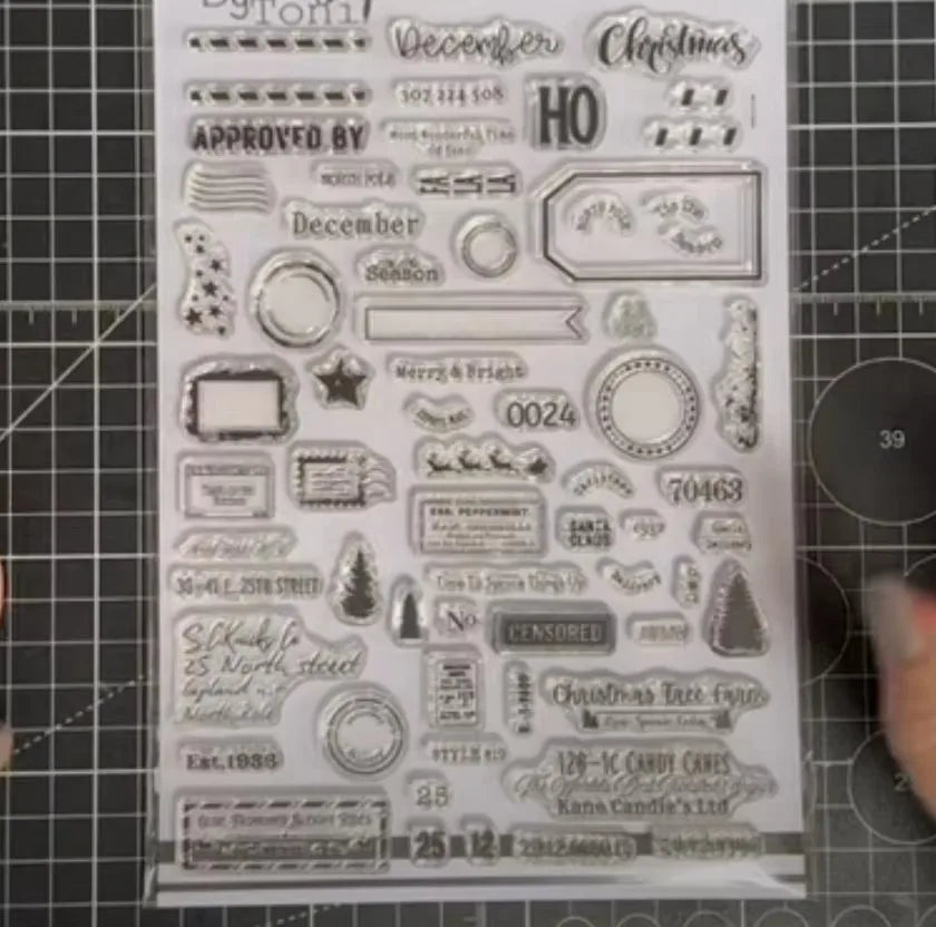 2026 New A6 Clear Stamps Identity Card Design DIY Scrapbook Journal Album Card Making Supplies - only stamp 26
