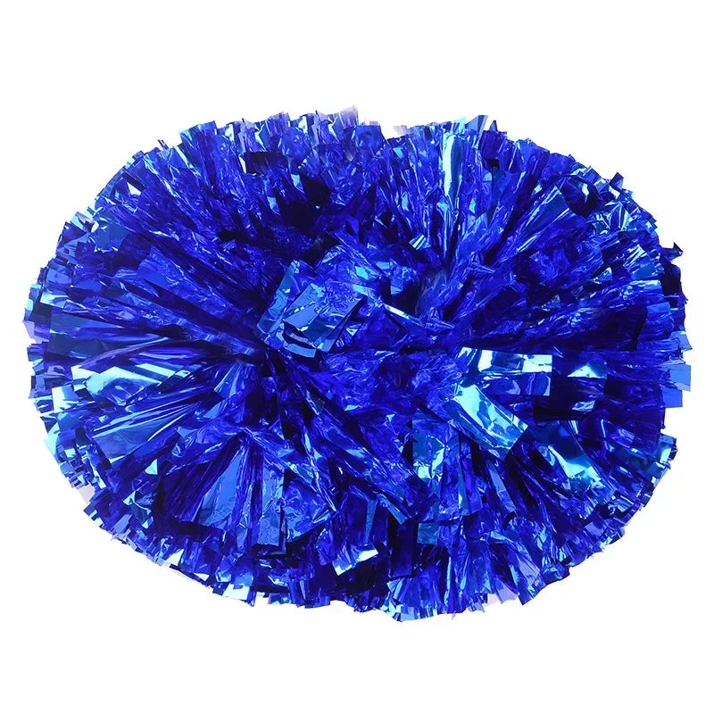 1pc Cheerleading Pom Poms with Handle Cheer Balls Big Gold Silver Red Yellow Blue Hand Dance Pompoms Accessories for Women Ki