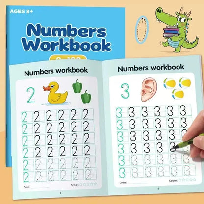 A Workbook for Tracing Numbers from 0-100: Handwriting Textbook Learning Math Book Writing For Kids - 1 pc