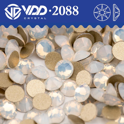 VDD SS16-SS30 High Quality AAAAA 2088 Rhinestones Crystal Flatback 8 Big 8 Small 16cut Stones For DIY Crafts Nail Art Decorat
