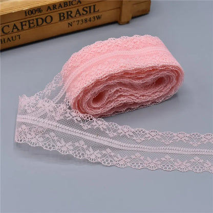 10Yards Lace Ribbon 40mm Wide White African Lace Fabric for Sewing Clothes Embroidered Lace for Crafts Trim Underwear Diy Tul