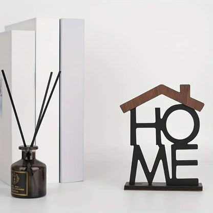 Creative Wooden Home Ornament Living Room Coffee Table Wardrobe Desktop Small House-Shaped Decoration Housewarming Birthday G