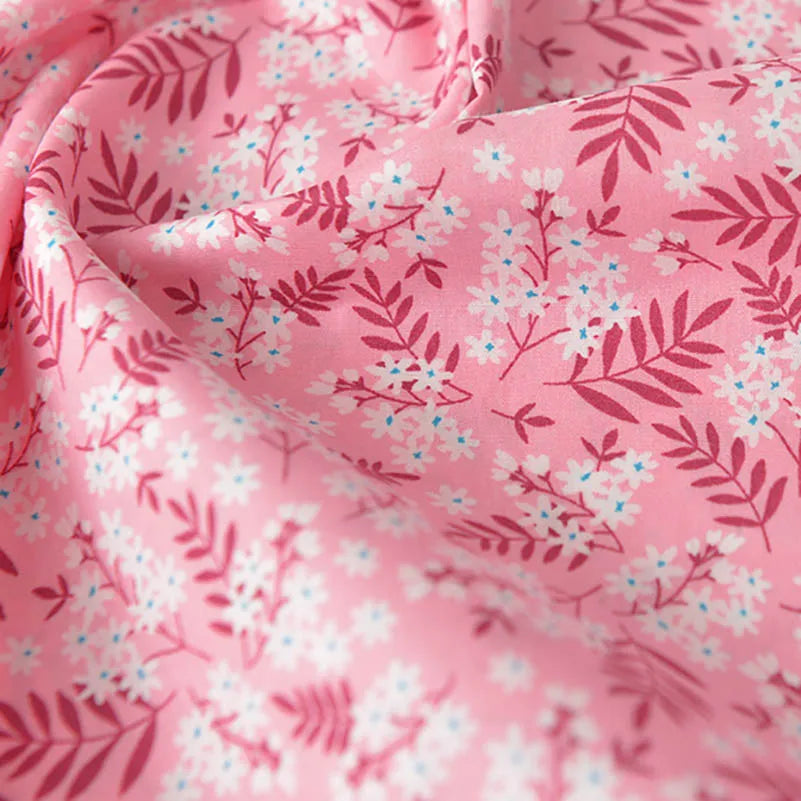 Floral Fabric Flower Cotton Printed Poplin Quilting Clothes Patchwork Muslin Sewing Accessories - J002