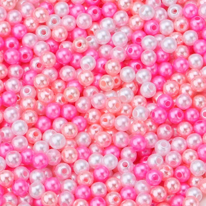 50-1000pcs/Lot Round ABS Imitation Pearl Beads Loose Beads Plastic Acrylic Spacer Bead For Jewelry Making Diy Bracelet Neckla