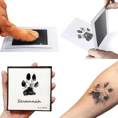 Pet Paw Print Commemorative Ink Pad，Dog or Cat Pet Owner Keepsake，DIY Inkless Handprints and Pet Pawprint Impression Making K