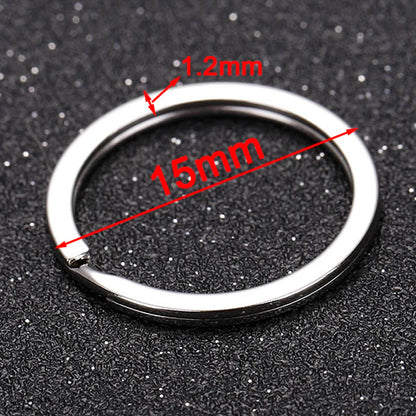20pcs Metal Split Jump Rings Metal Hooks for DIY Keychain Pendant Making Accessory