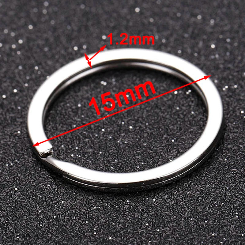 20pcs Metal Split Jump Rings Metal Hooks for DIY Keychain Pendant Making Accessory - Outer Dia 15mm