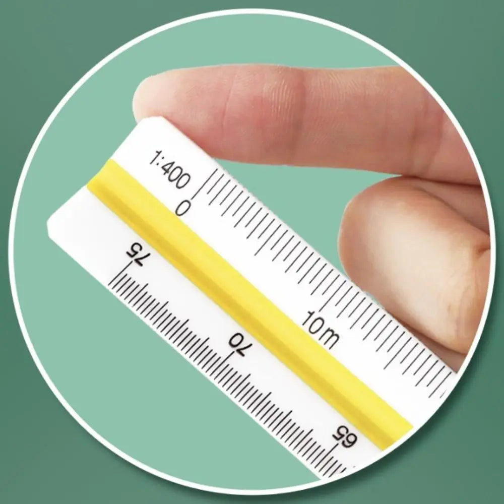 Three-edge scale triangle large-scale drawing indoor architectural drawing magnifying ruler parallel t-shaped garment design 