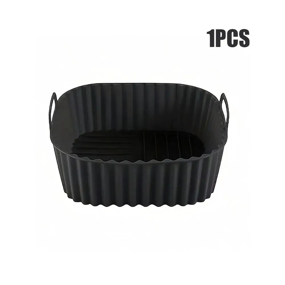 1-3PCS Silicone Air Fryer Liners Reusable Non-Stick and Easy Clean BBQ Tools Oven Microwave Safe for Healthy Cooking Restaura