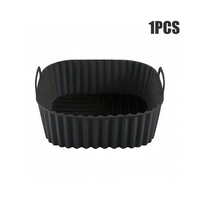1-3PCS Silicone Air Fryer Liners Reusable Non-Stick and Easy Clean BBQ Tools Oven Microwave Safe for Healthy Cooking Restaura